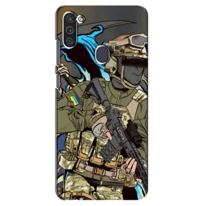 Чехлы с картинкой ЗСУ для Samsung Galaxy M11 (AlphaPrint) (Воин ВСУ)