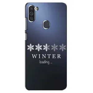 Зимні Чохли для Самсунг Галаксі М11 - прозорий фон (Winter loading)