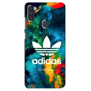Чохли Адидас для Samsung Galaxy M11 (AlphaPrint) (Яскравий Адідас)