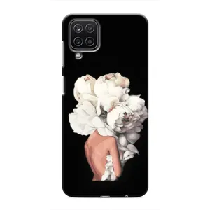 Чехлы (ART) Цветы на Samsung Galaxy M12 (VPrint) (Белые цветы)