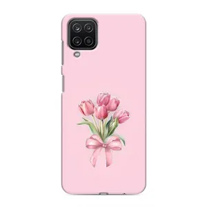 Чохол з розовим принтом для Samsung Galaxy M12 (Букет квітів)