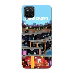 Чехол Майнкрафт на Samsung Galaxy M12 (AlphaPrint) Minecraft (фон Minecraft)