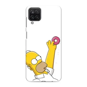 Чjхол з Сімпсонами для Samsung Galaxy M12 (VPrint) (Гомер з пончиком)