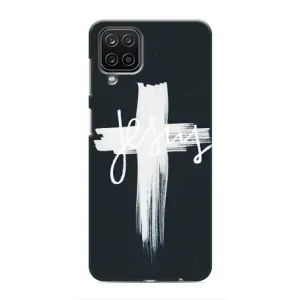 Чехол для Samsung Galaxy M12 (AlphaPrint) - (Христианские) (Иисус)