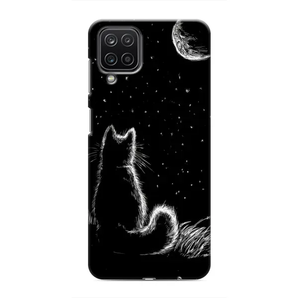 Чехол с принтом «Котик и луна» для Samsung Galaxy M12 Чехол с принтом «Котик и луна» для Samsung Galaxy M12