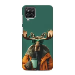 Чохол з принтом стильні тварини для Samsung Galaxy M12:
Самсунг Гэлексі M12 (Лось з кавою)