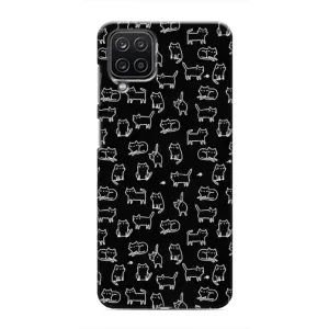 Чехол с принтом для Samsung Galaxy M12 (AlphaPrint) Модные коты (Меленькие котики)