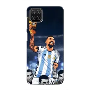 Чехлы для Samsung Galaxy M12 (Leo чемпион) (AlphaPrint) (Месси с кубком)