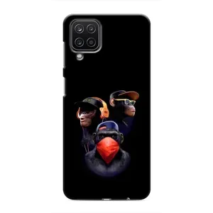 Чехол с Обезьянами Samsung Galaxy M12 - (AlphaPrint) (Три обезьяны)