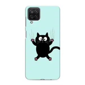 Чехол с принтом для Samsung Galaxy M12 (AlphaPrint) Модные коты (Падающий кот)
