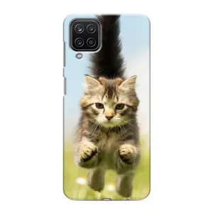 Чехлы с Котиками для Samsung Galaxy M12 (VPrint) (Прыжок кота)