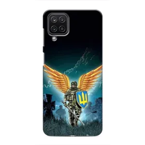 Чехлы с картинкой ЗСУ для Samsung Galaxy M12 (AlphaPrint) (Солдат ЗСУ)
