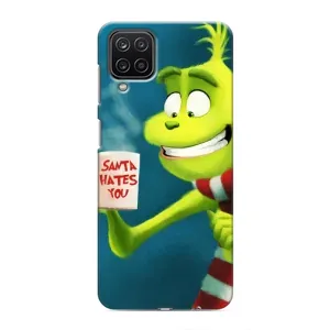 Рождественские Чехлы для Samsung Galaxy M12 (VPrint) (Зеленый Гринч)