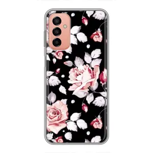 Чехлы с Цветами для Samsung Galaxy M13 (VPrint) (Цветочки на черном)