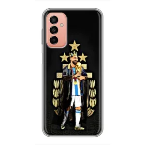 Чехлы для Samsung Galaxy M13 (Leo чемпион) (AlphaPrint) (Месси Король)