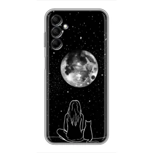 Чохол з малюнком кіт на Samsung Galaxy M14 (M146) (Дівчина з котом)