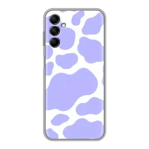 Чохол з принтом корови на Samsung Galaxy M14 (M146) (Фіолетова Бурьонка)