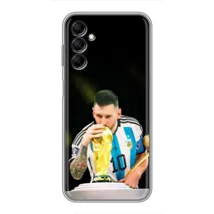 Чехлы для Samsung Galaxy M14 (M146) (Leo чемпион) (AlphaPrint) (Кубок Месси)