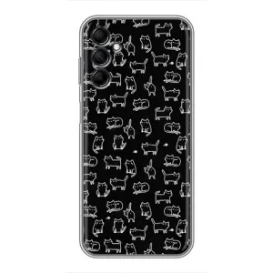 Чохол з принтом для Samsung Galaxy M14 (M146) (AlphaPrint) Модні коти (Маленькі котики)