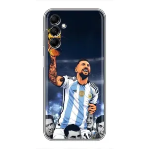 Чехлы для Samsung Galaxy M14 (M146) (Leo чемпион) (AlphaPrint) (Месси с кубком)