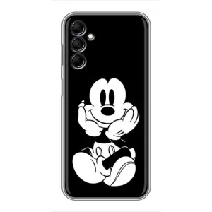 Эксклюзивный чехол для Samsung Galaxy M14 (M146) (AlphaPrint - Мультяшные) (Микки на черном)
