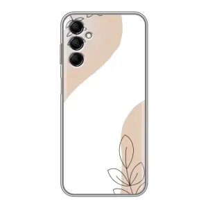 Силиконовый чехол с принтом в цветах на Samsung Galaxy M14 (M146) (Нюдовая веточка абстракция)