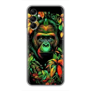 Чохол з Мавпами Samsung Galaxy M14 (M146) - (AlphaPrint) (Мавпа в квітах)