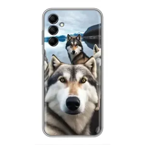 Чохол з Хаскі Samsung Galaxy M14 (M146) - (AlphaPrint) (Селфі Хаскі)