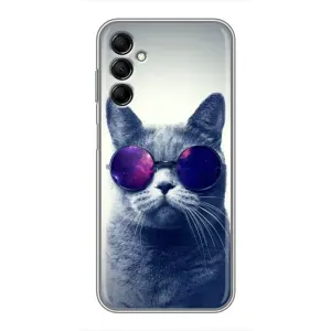 Чохол з принтом для Samsung Galaxy M14 (M146) (AlphaPrint) Модні коти (Стильний кіт)