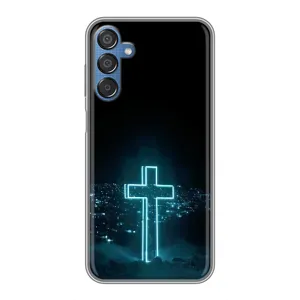 Чехол для Samsung Galaxy M15 (M156) (AlphaPrint) - (Христианские) (Крест и город)
