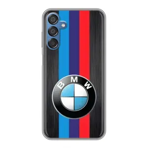 Чехол для Самсунг М15 - с принтом БМВ (AlphaPrint) (Лого BMW)