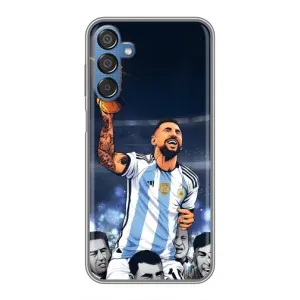 Чехлы для Samsung Galaxy M15 (M156) (Leo чемпион) (AlphaPrint) (Месси с кубком)