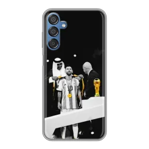 Чехлы для Samsung Galaxy M15 (M156) (Leo чемпион) (AlphaPrint) (Месси в накидке)