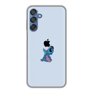 Чехол с принтом Стич на Samsung Galaxy M15 (M156) (Stitch apple)