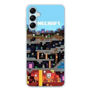 Чехол Майнкрафт на Samsung Galaxy M16 (AlphaPrint) Minecraft (фон Minecraft)