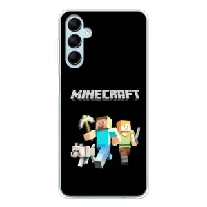 Чехол Майнкрафт на Samsung Galaxy M16 (AlphaPrint) Minecraft (герои Minecraft)