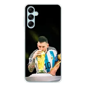 Чехлы для Samsung Galaxy M16 (Leo чемпион) (AlphaPrint) (Кубок Месси)