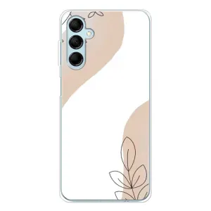 Силиконовый чехол с принтом в цветах на Samsung Galaxy M16 (Нюдовая веточка абстракция)