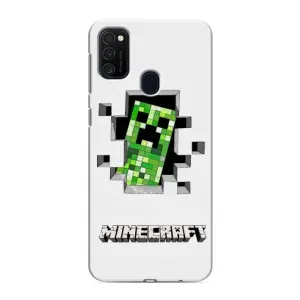 Чехол Майнкрафт на Samsung Galaxy M21 (AlphaPrint) Minecraft (крипер Майнкрафт)