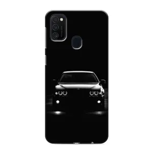 Чехол для Самсунг М21 - с принтом БМВ (AlphaPrint) (Машина BMW)