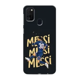 Чехлы для Samsung Galaxy M21 (Leo чемпион) (AlphaPrint) (Messi ПСЖ)