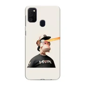 Чехлы с Обезьянами NFT для Samsung Galaxy M21 (AlphaPrint) (обезьяна NFT в очках)