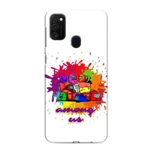 Чехол Амонг Ас для Samsung Galaxy M21 (AlphaPrint) (Яркий АмонгАс)