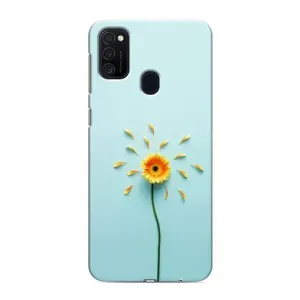 Чехлы с Цветами для Samsung Galaxy M21 (VPrint) (Желтый цветок)