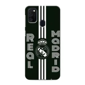 ФК Реал Мадрид чехлы для Samsung Galaxy M21s (AlphaPrint) (черно белый Реал)