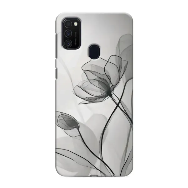 Чохол з принтом «Чорні квіти» для Samsung Galaxy M21s Чохол з принтом «Чорні квіти» для Samsung Galaxy M21s