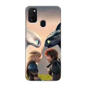 Чехол как приручить дракона на Samsung Galaxy M21s (Иккинг и Астрид)
