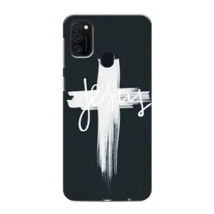 Чехол для Samsung Galaxy M21s (AlphaPrint) - (Христианские) (Иисус)