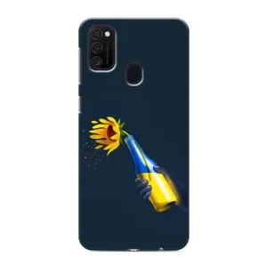 Чехол для Патриота Украины Samsung Galaxy M21s - (AlphaPrint) (Коктейль молотова)