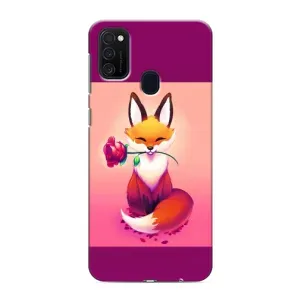 Чохли з картинкою Лисичка для Samsung Galaxy M21s (VPrint) (Лиса з трояндою)